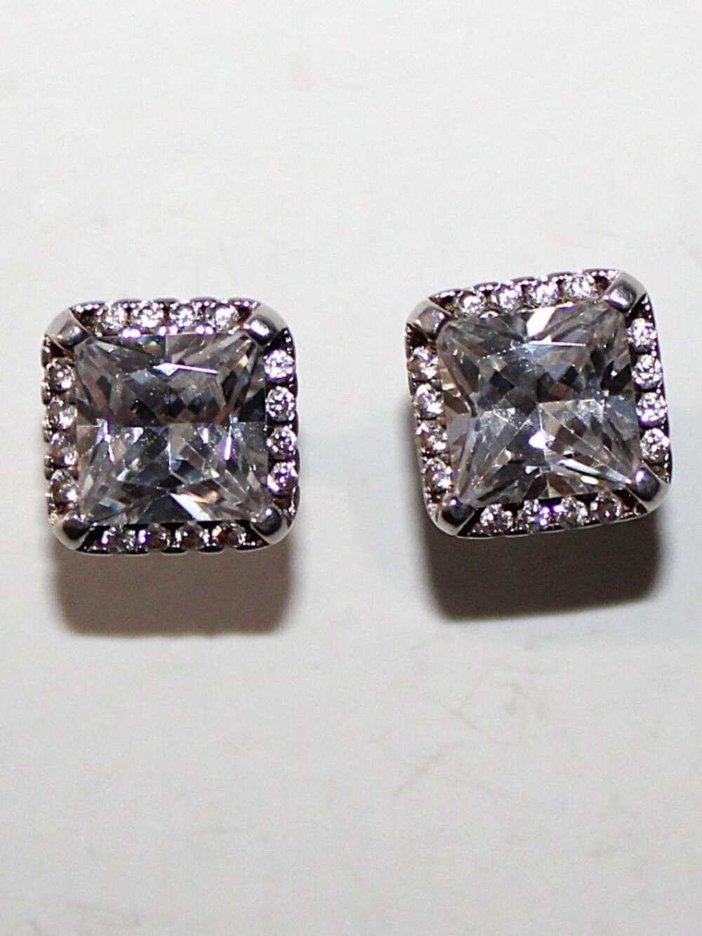 Sterling Silver Cubic Zirconia Stud Earrings